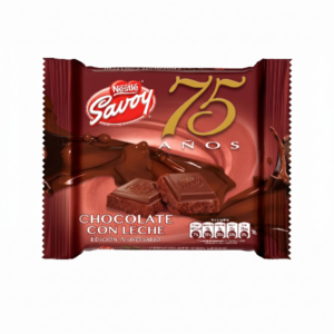 Chocolate Carre 75 Aniversario 100Gr Savoy