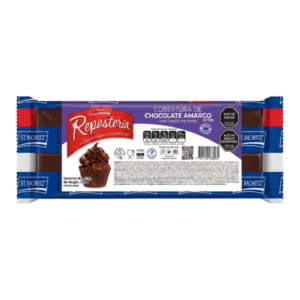 Tableta Cobertura Chocolate Amargo Oscuro 250Gr St Moritz