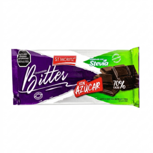 Chocolate bitter con estevia 100gr st moritz