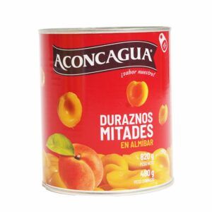 Melocotones mitades en almibar aconcagua 480gr