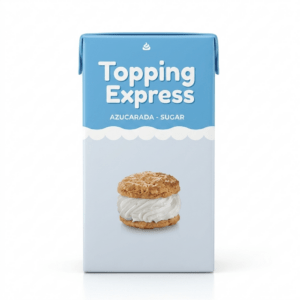 Crema chantilly azucarada topping express